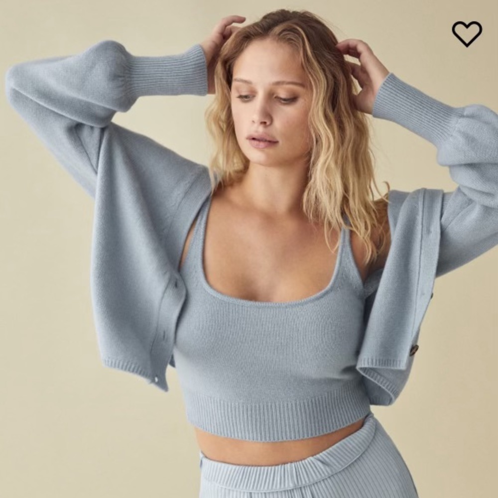 Reformation Cashmere Cardigan Set size M